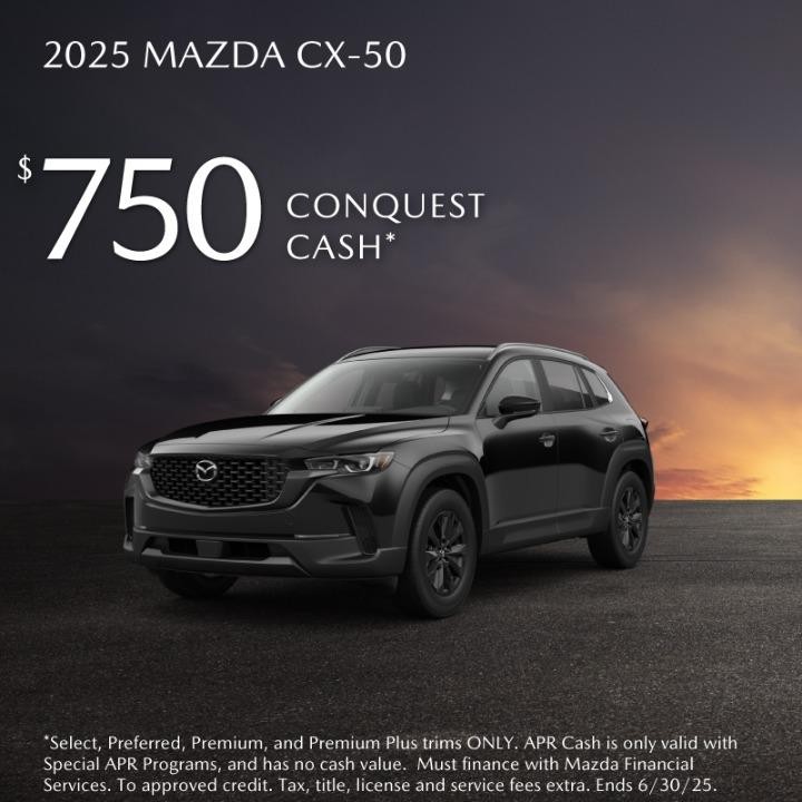 2025 Mazda cx-50 $750 Conquest Cash