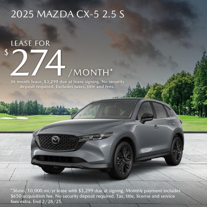 2025 Mazda  CX-5 lease for $274 per month