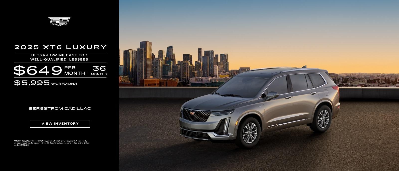 2025 Cadillac XT6 $649 per month