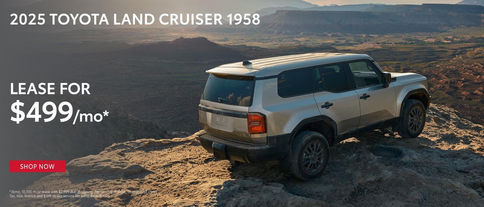 2025 Toyota Land Cruiser 1958 Lease for $499/mo