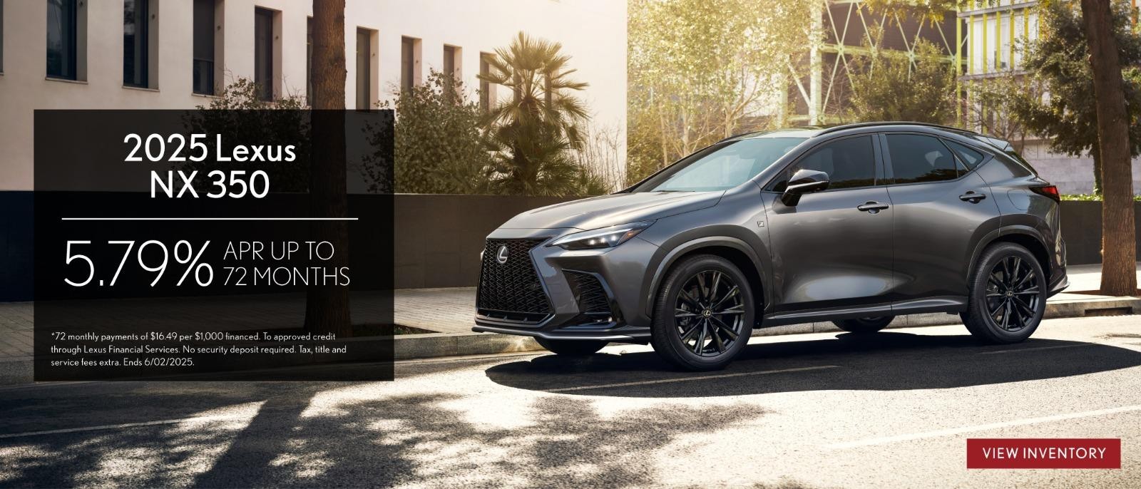 2025 Lexus NX 350 5.79% APR