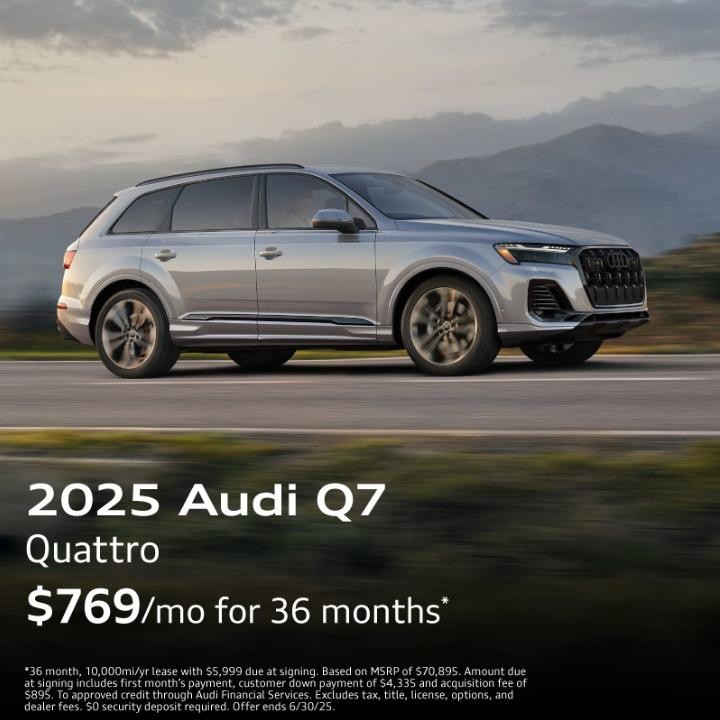 New 2025 Audi Q7| $769/mo for 36 months
