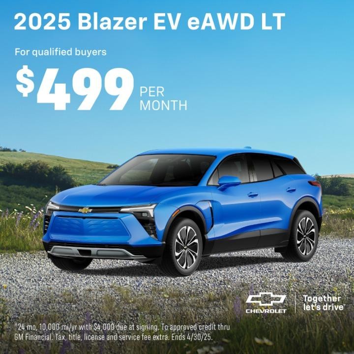 2025 Chevy Blazer EV lease for $499 per month