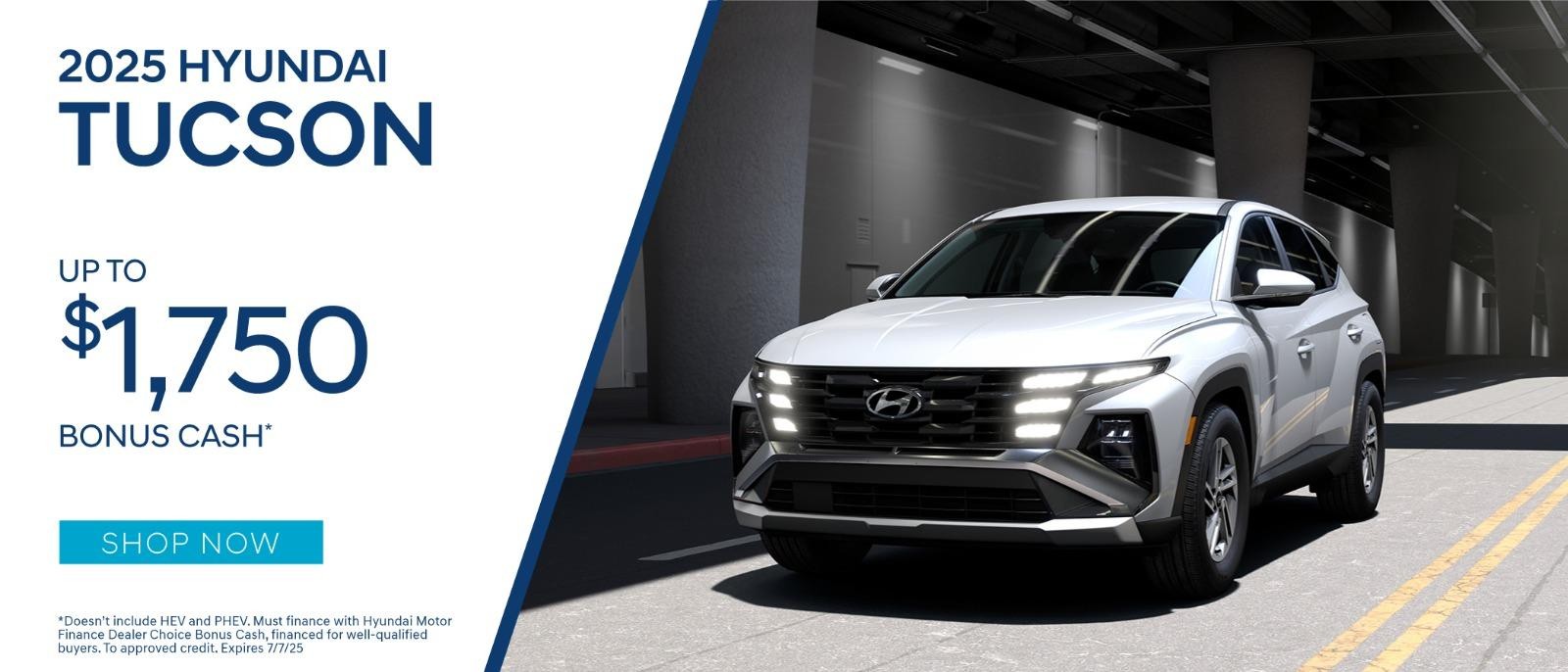 2025 Hyundai Tucson lease upto $1,750 Bonus Cash