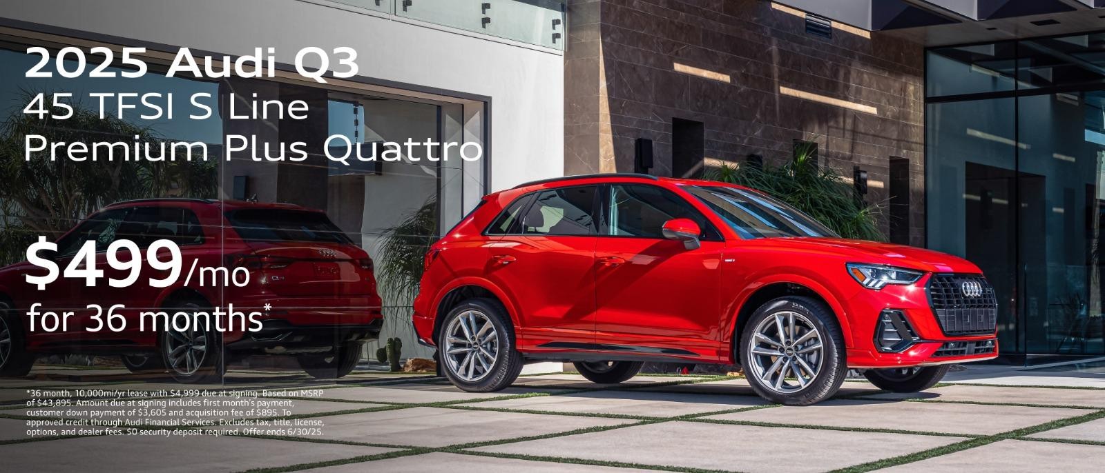 2025 Audi Q3 | Lease for $499/mo for 36 months