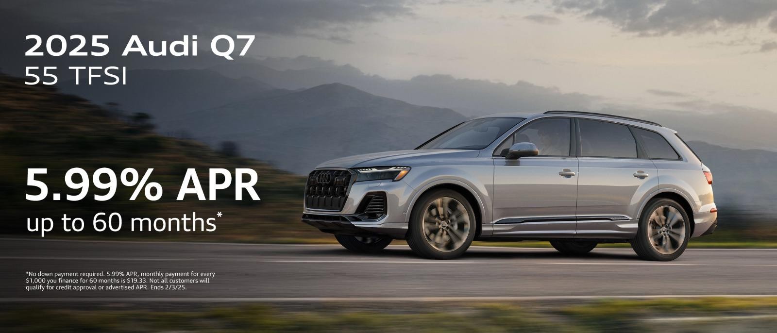 2025 Audi Q7 | 5.99% APR for 60 months