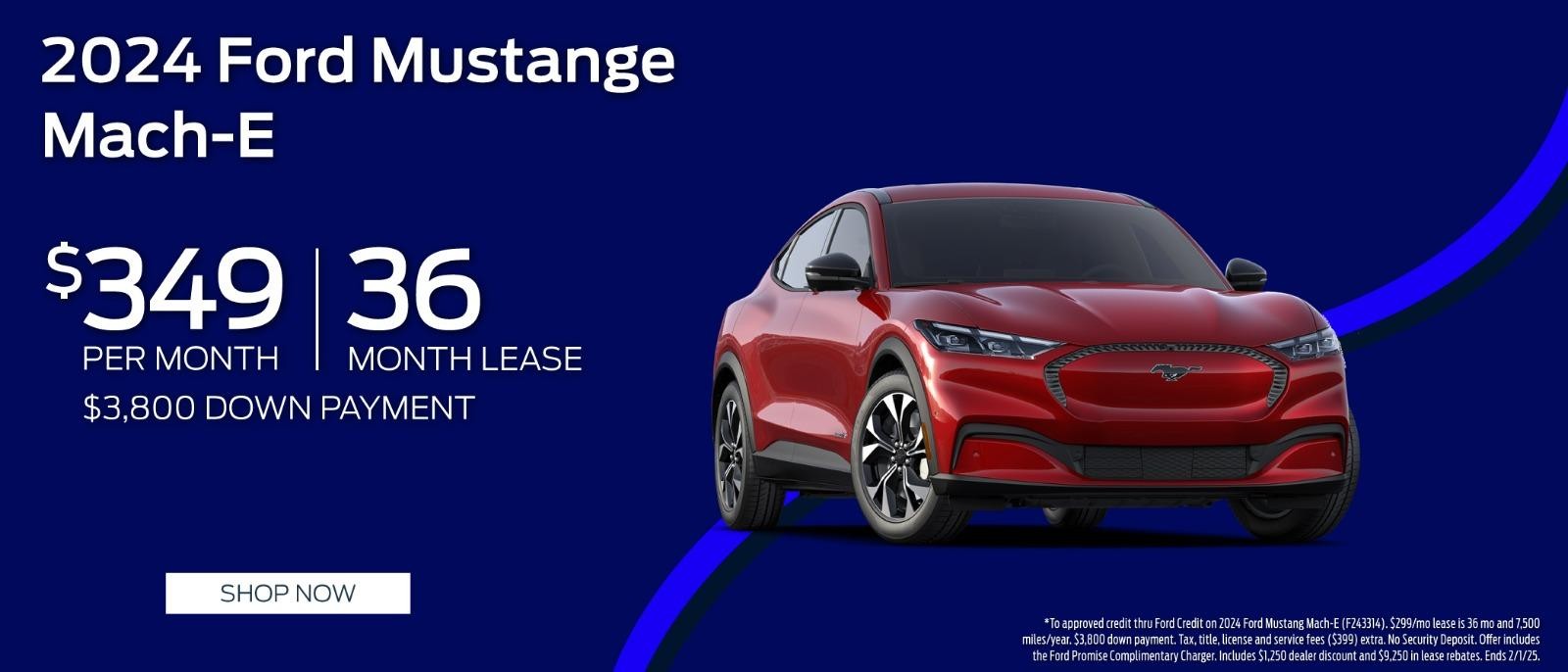 2024 Ford Mustange Lease for $349/mo for 36 months