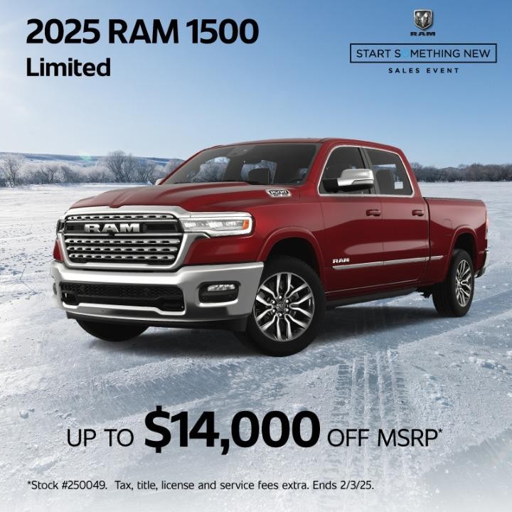 2025 Ram 1500 Limited up to  $14,000 off MSRP