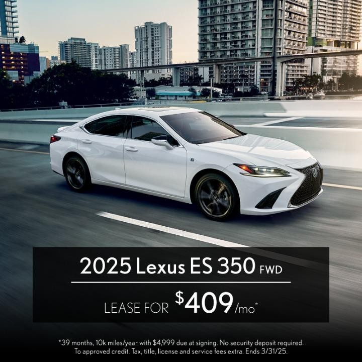 2025 Lexus ES 350 Lease $409/mo