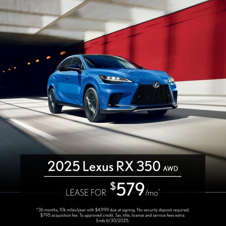 2025 Lexus RX 350 Lease for $579/mo