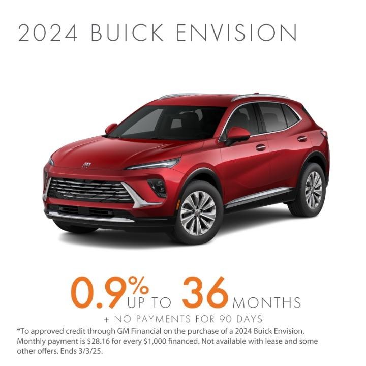 2024 Buick Envision 0.9% up to 60 months