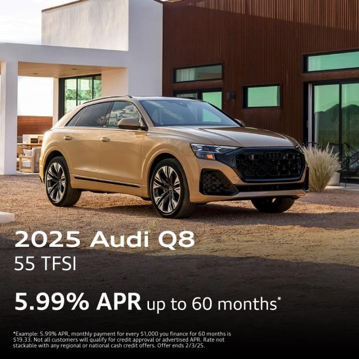 2025 Audi  Q8 |  5.99% APR up to 60 months*