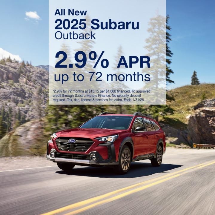 2025 Subaru Outback 2.9% for 72 months