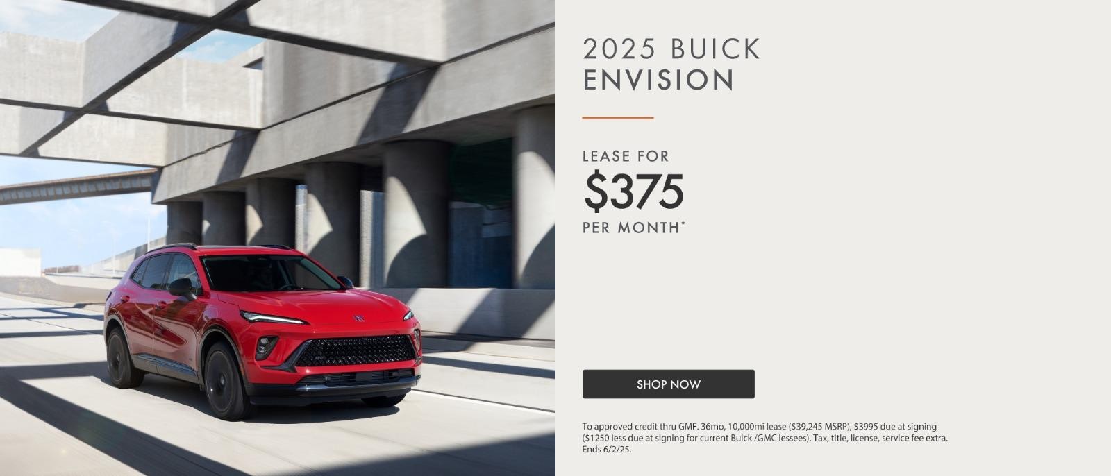 2025 Buick Envision $375 per month