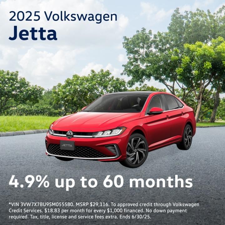 2025 Volkswagen Jetta 4.9%APR up to 60months