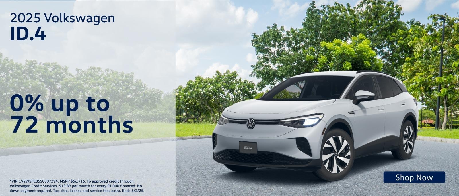 2025 Volkswagen ID 4|  0% APR Up To 72 Months