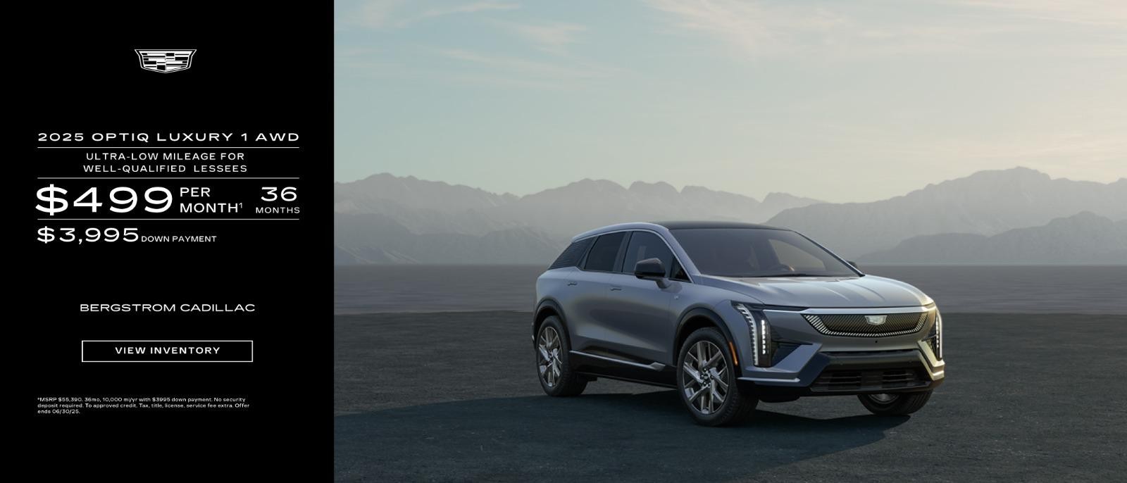 2024 Cadillac optiq Luxury $499/mo for 36 months