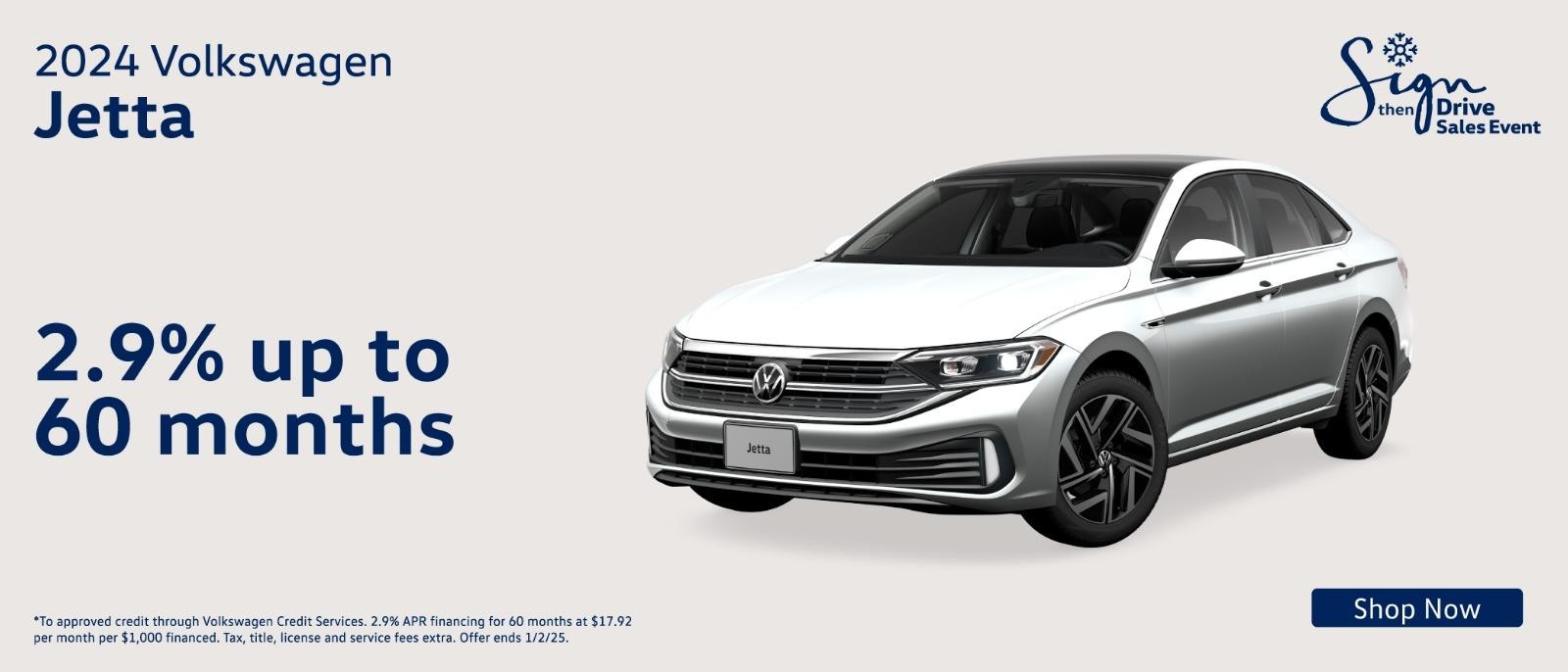 2024 Volkswagen Jetta 2.9%APR up to 60months