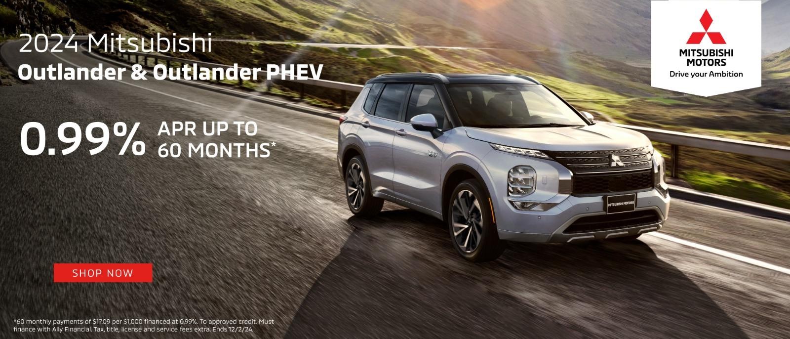 2024 Mitsubishi Outlander & Outlander Phev | 0.99% APR for 60 Months