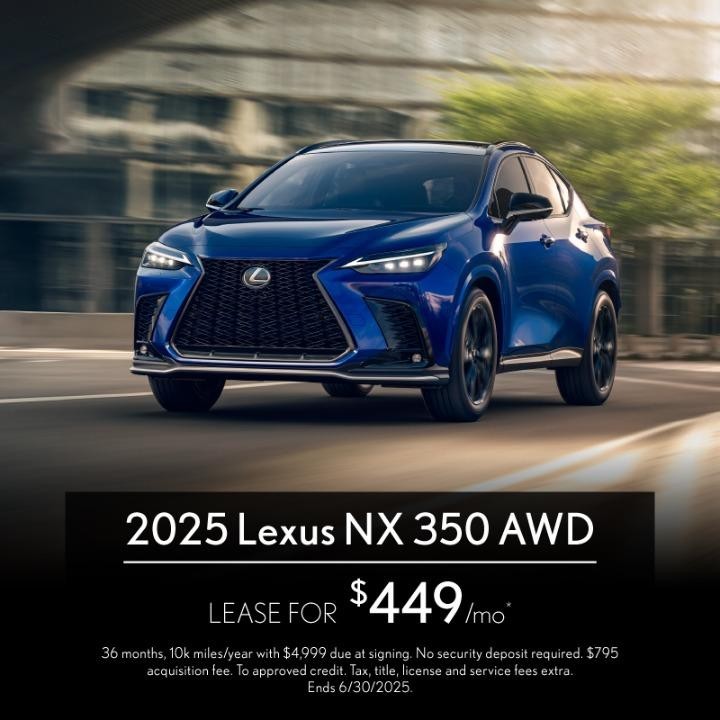 2025 Lexus NX 350 Lease for $449/mo