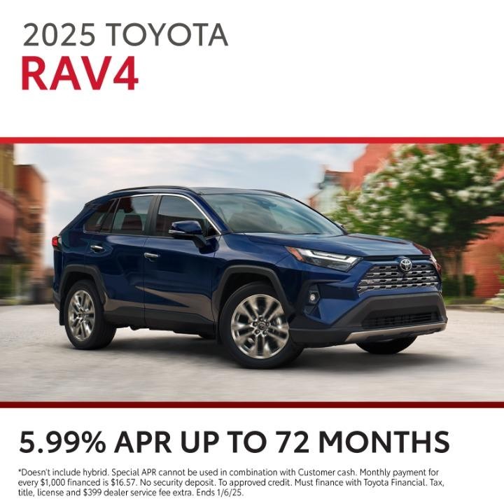 2025 Toyota Rav4  | 5.99% APR up to 72 Months