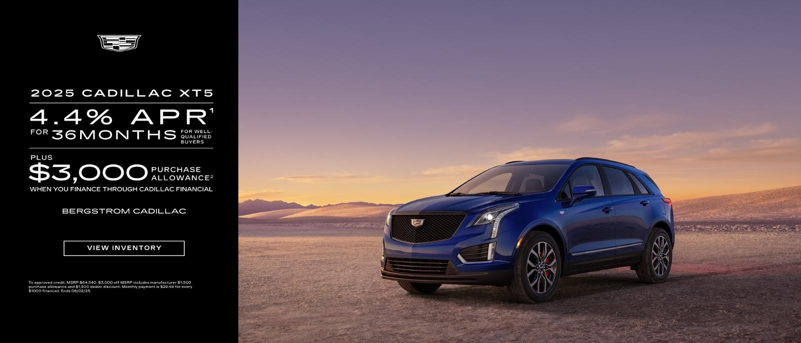 2025 Cadillac XT5 4.4% APR for 39 months
