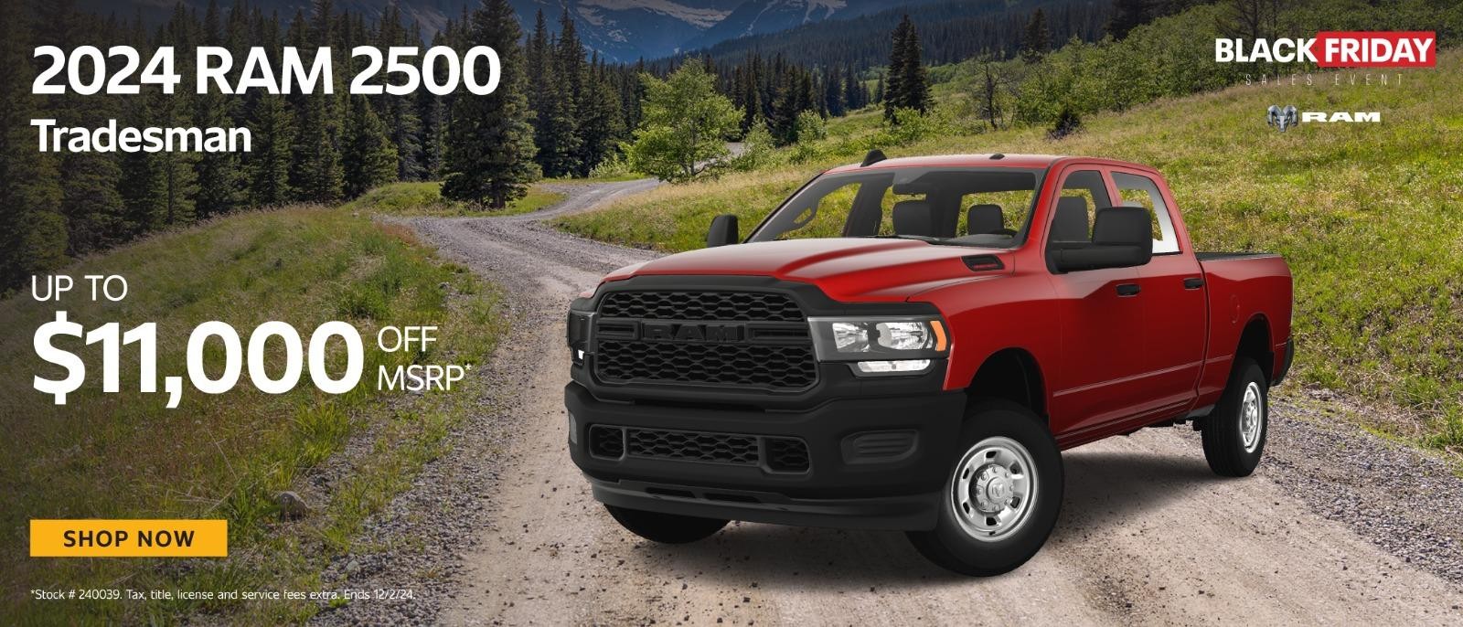 2024 Ram 2500 Tradesman $11,000 off MSRP