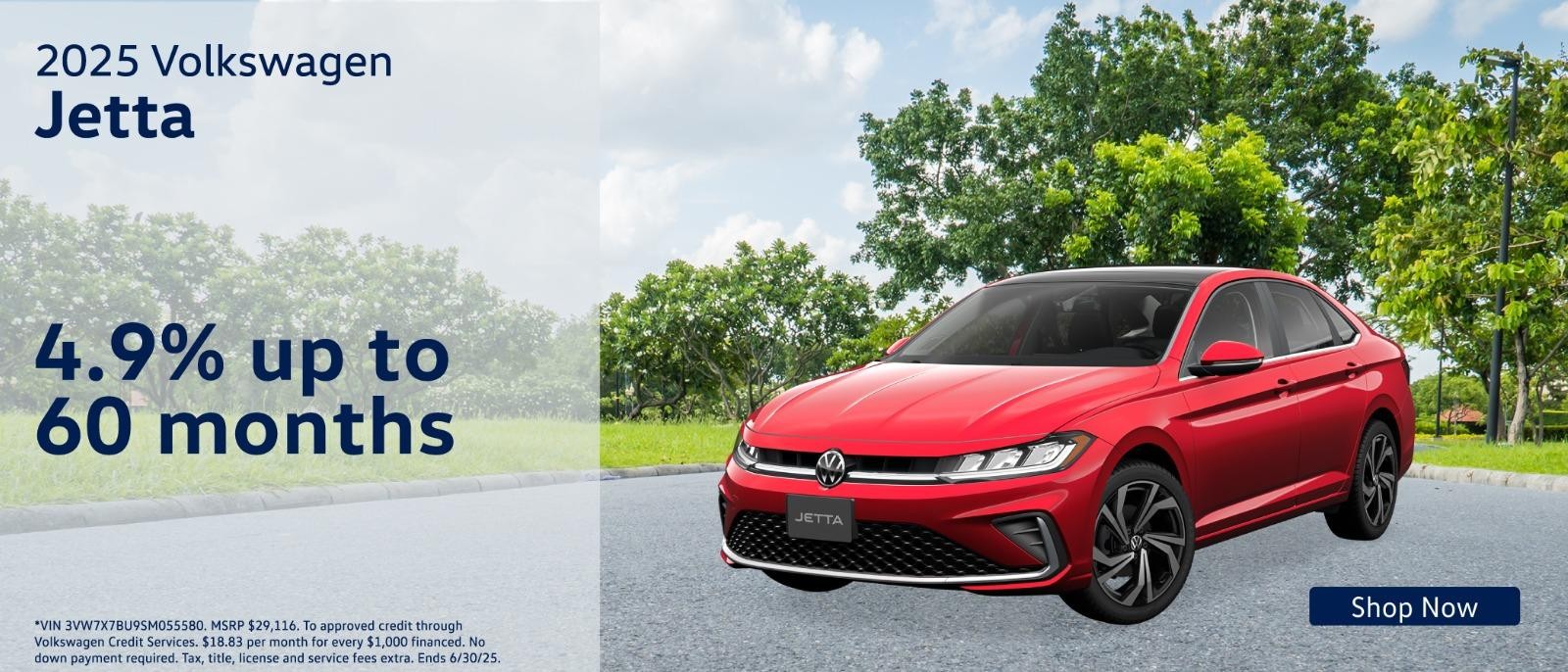 2025 Volkswagen Jetta 4.9%APR up to 60months