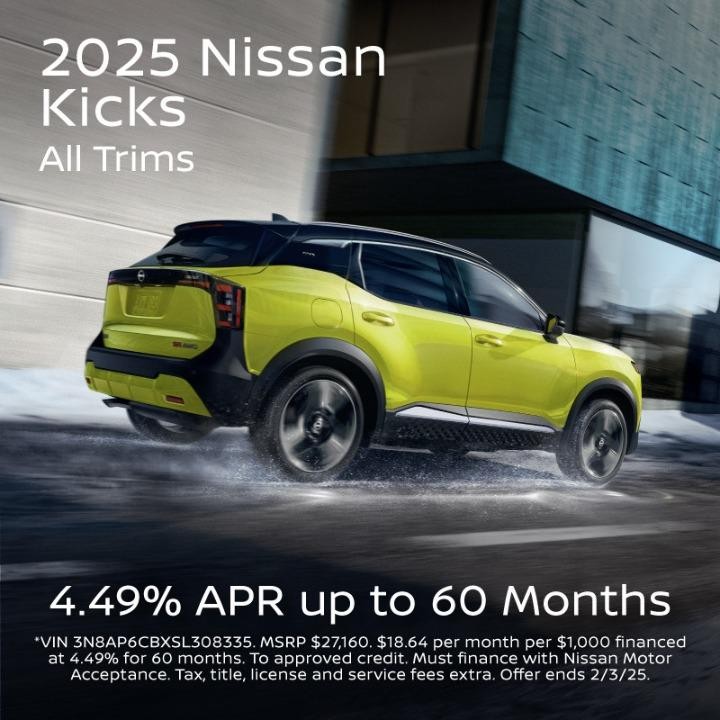 2025 Nissan Kicks 4.49% APR Up to 60months