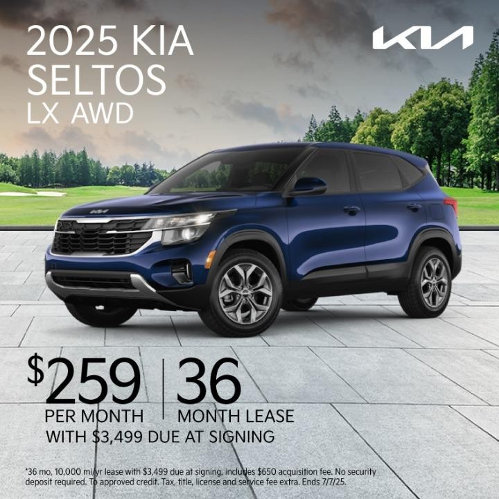 2025 Kia Seltos $259 per month for 36 months