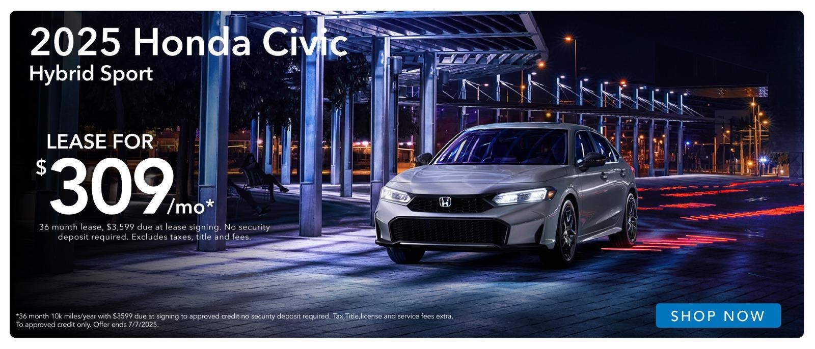 2025 honda Civic|| $309/mo  Mobile