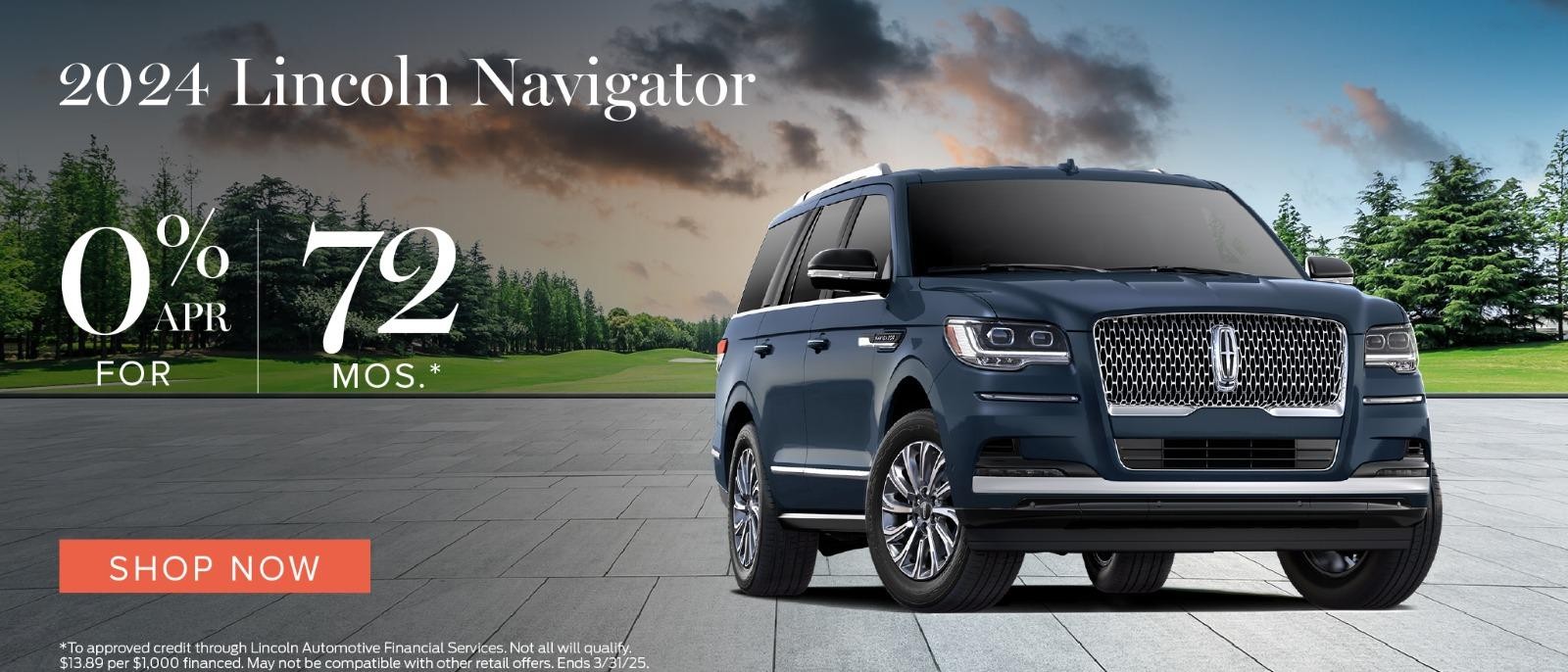 2024 Lincoln Navigator 0% APR for 72 months