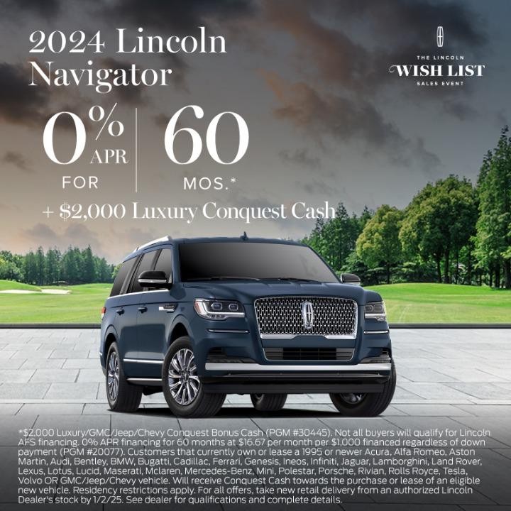 2024 Lincoln Navigator 0% APR for 60 months