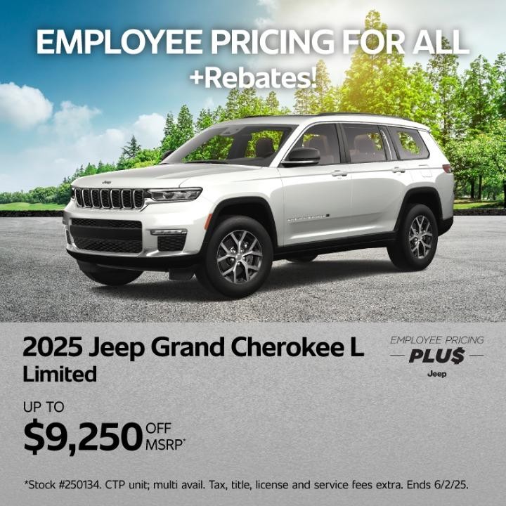 2025 Jeep Grand Cherokee up to $9,250 OFF MSRP