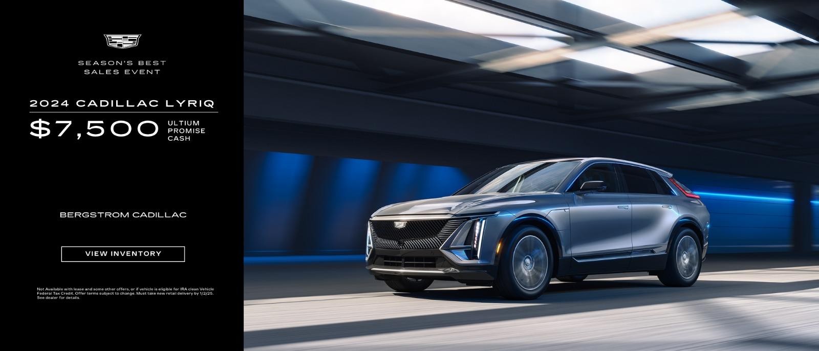 2024 Cadillac Lyriq $7,500 ultium promise cash