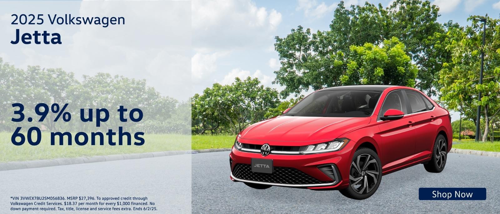 2025 Volkswagen Jetta 3.9%APR up to 60months