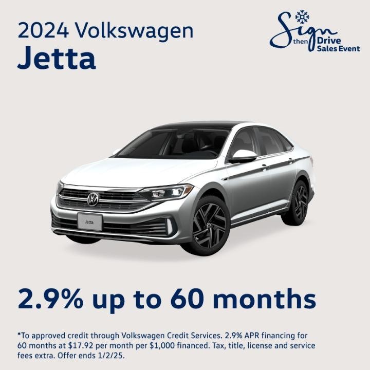 2024 Volkswagen Jetta 2.9%APR up to 60months