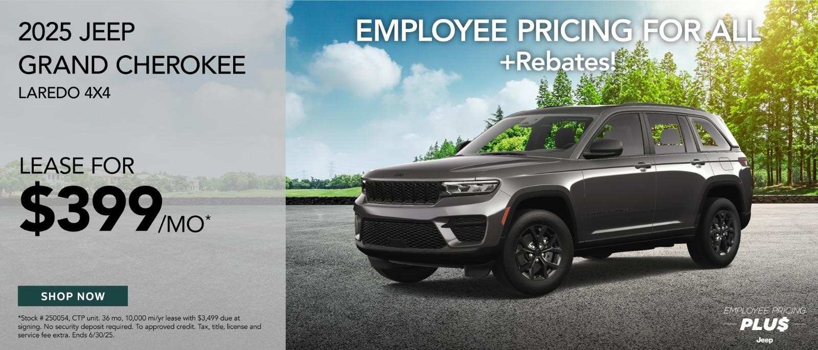 2025 Jeep Grand Cherokee lease for $399/mo