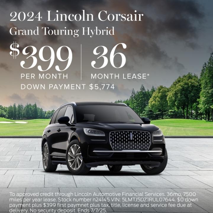 2024 Lincoln Corsair  Lease for $399/mo for 36 month