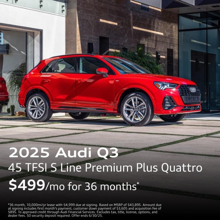 2025 Audi Q3 | Lease for $499/mo for 36 months
