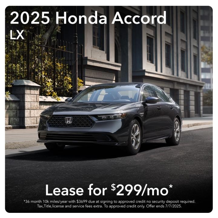 2024 Honda Accord Lease for $299/mo