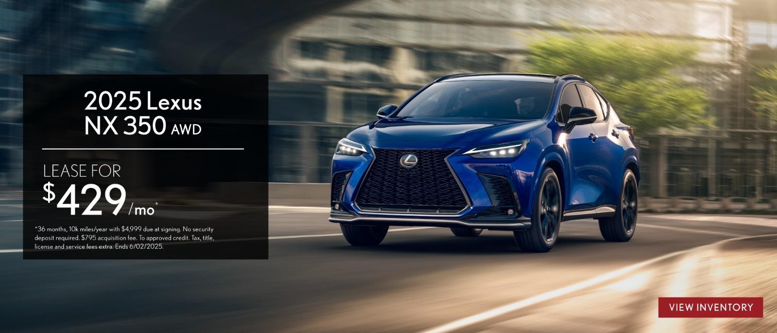 2025 Lexus NX 350 Lease for $429/mo