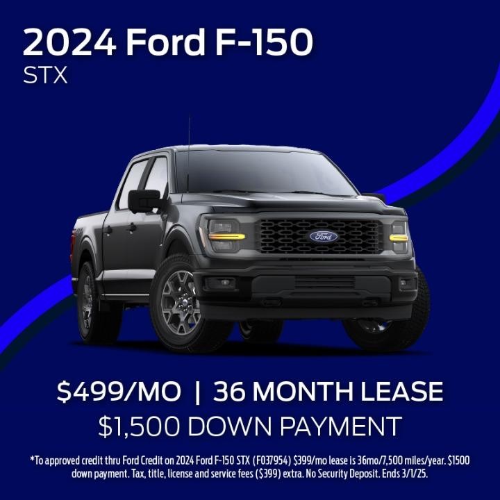 2024 Ford F-150 Lease for $499/mo for 36 months