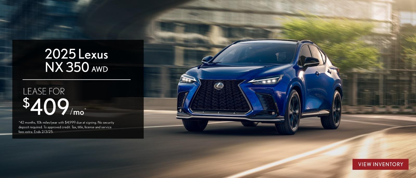 2025 Lexus NX 350 Lease for $409/mo