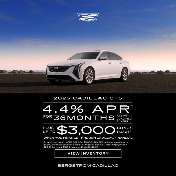 New 2025 Cadillac CT5 4.4% APR for 36 Months