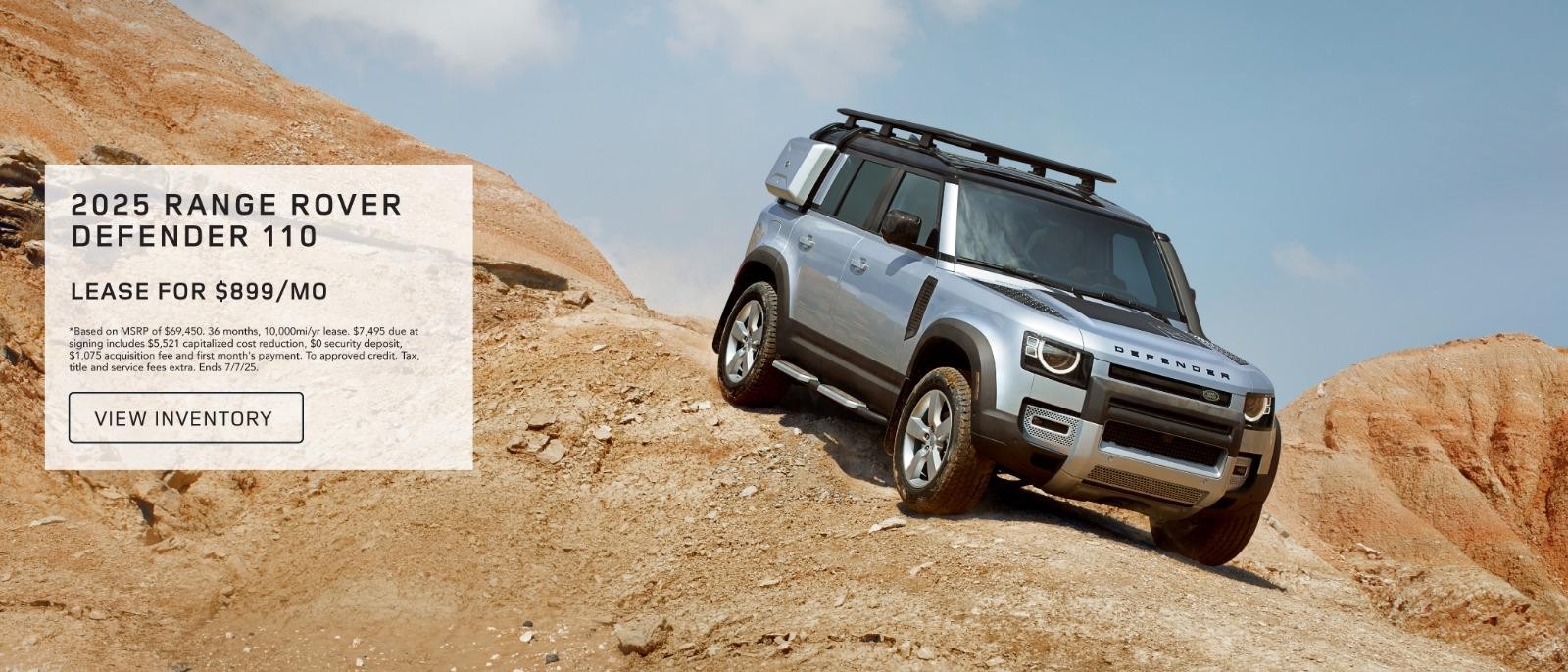 2025 Range Rover Defender 110 |  $899/mo