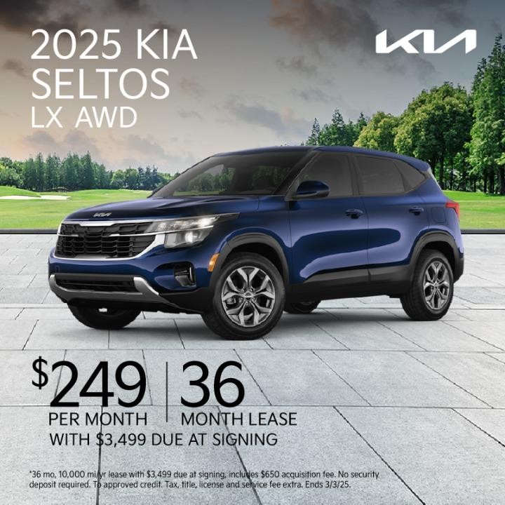 2025 Kia Seltos LX $249 per month for 36 months