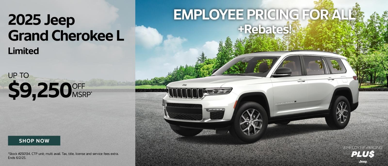 2025 Jeep Grand Cherokee up to $9,250 OFF MSRP