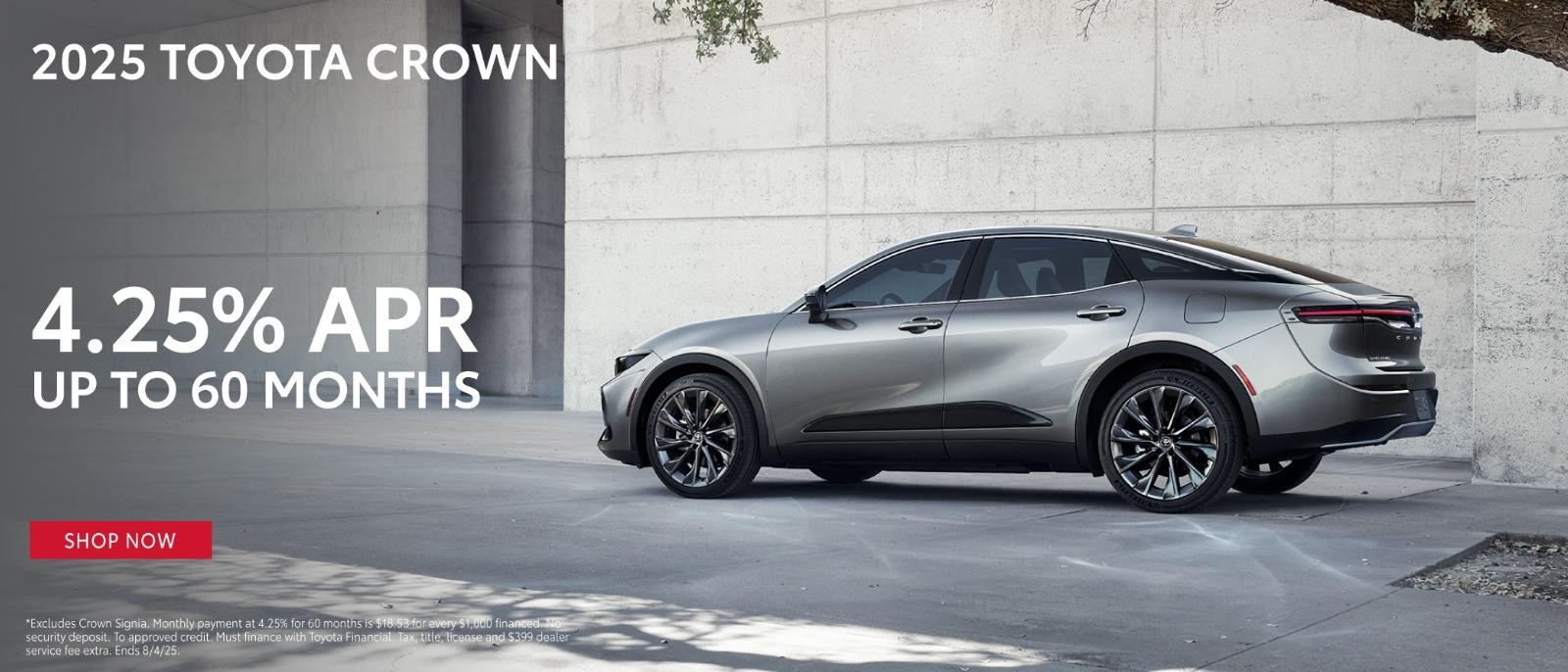 2025 Toyota crown| 4.25%APR up to 60 months