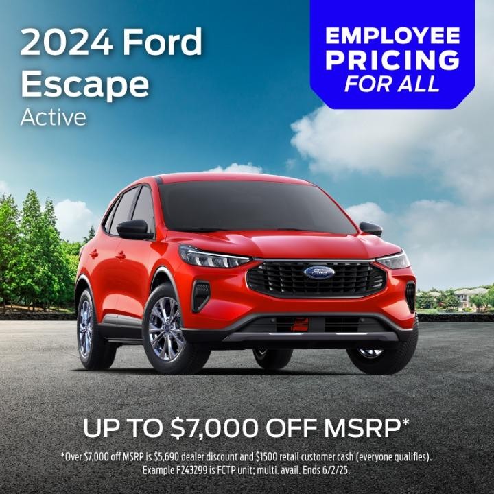 2024 Ford Escape up to $7,000 off Msrp